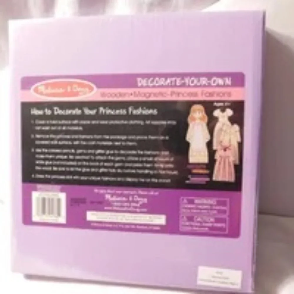 Melissa & Doug Decorate Your Own Wooden Magnetic Princess Crafts Set